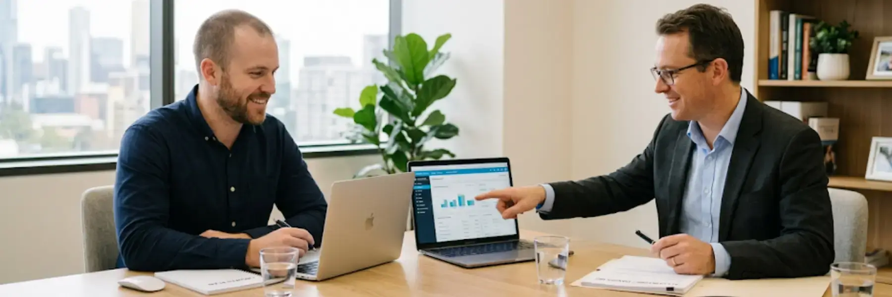 Australian small business owner with tax agent